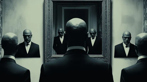 Suit Reflections in Mirror