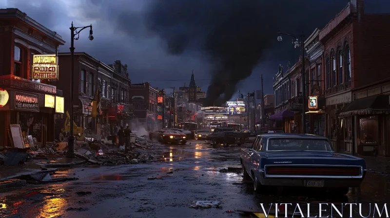 Wasteland City: Vintage Cars in Ruins