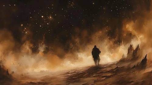 Wanderer's Night Canvas Art Print
