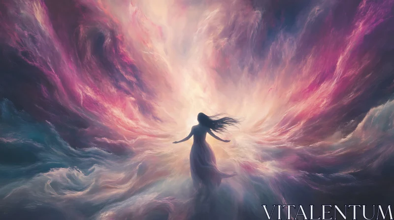 Abstract Woman in Cloudscape