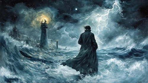 Tempestuous Sea and Distant City