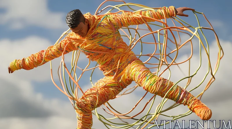 Abstract Man in Wires