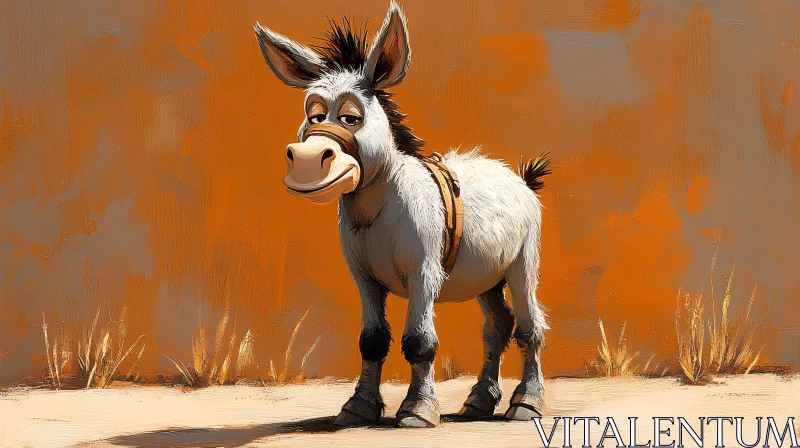Playful Donkey Illustration