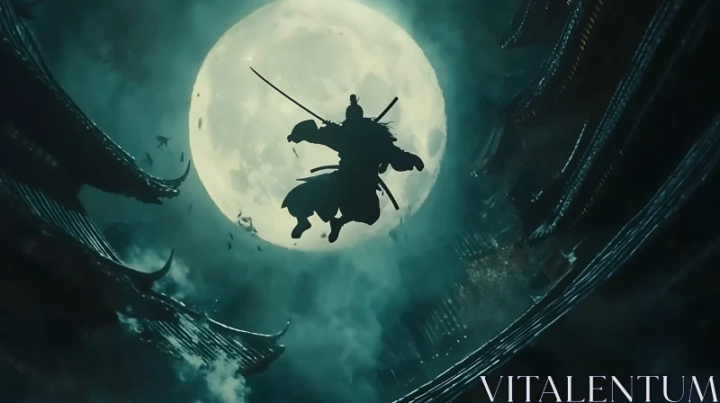Mystic Warrior Under the Moon