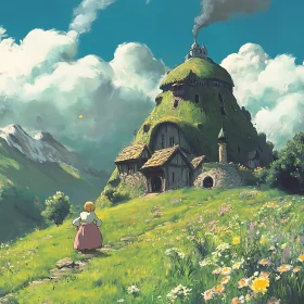 Idyllic Meadow with Unique Hillside Home