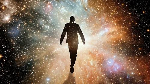 Silhouette Walking in the Universe