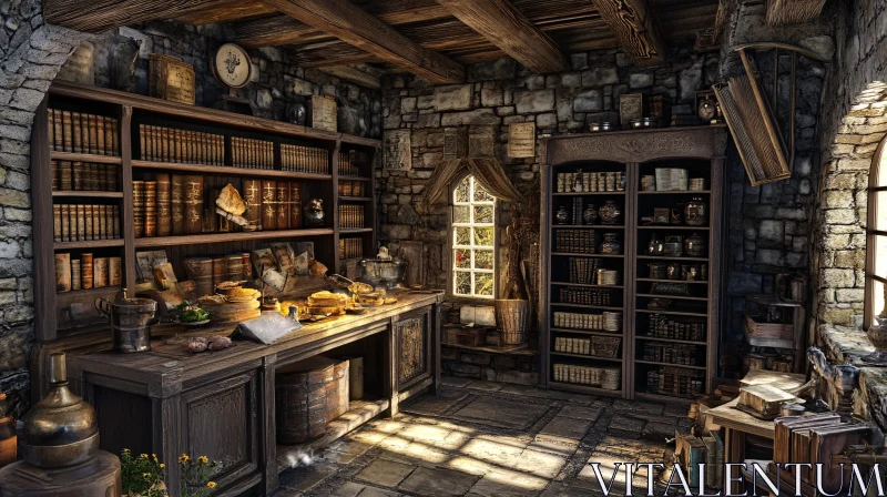 Old Stone Library Interior