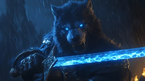 Mystic Werewolf with Energy Blade