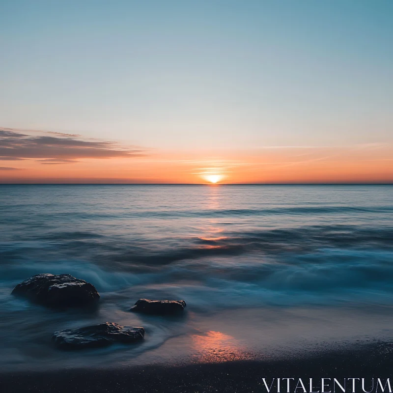 Calm Sea at Sunrise