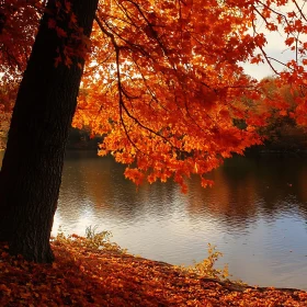 Lakeside in Autumn
