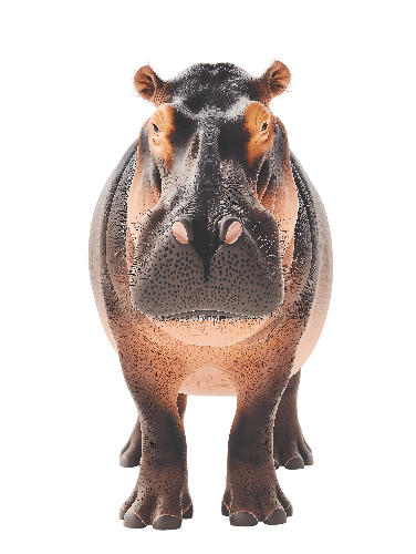 Friendly Hippopotamus T-Shirt Design - Versatile and Appealing