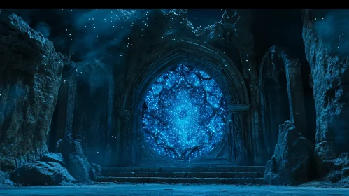 Celestial Light Portal in Ancient Cave