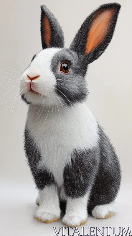 AI ART Adorable Pet Rabbit on Display