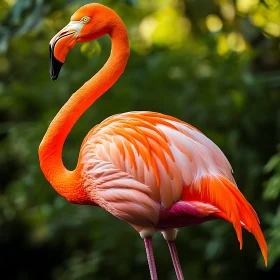 Flamingo in Vivid Plumage