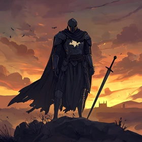 Armored Knight at Dusk