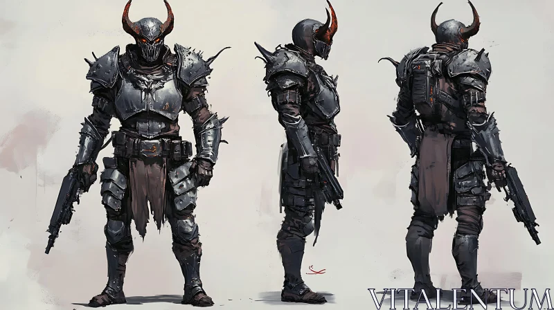 AI ART Sci-fi Warrior Concept Art