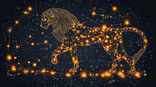 Glowing Lion Constellation