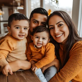 Loving Family Portrait with Children