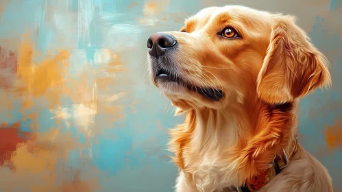 Digital Painting of a Golden Retriever