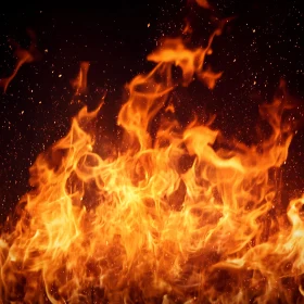 Swirling Flames and Blazing Fire