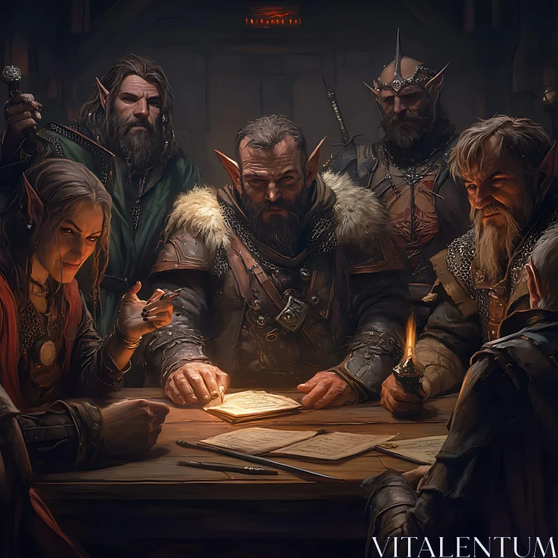 Elves Planning Strategy Meeting AI Image