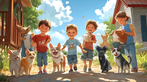 Kids and Their Canine Companions Adventure