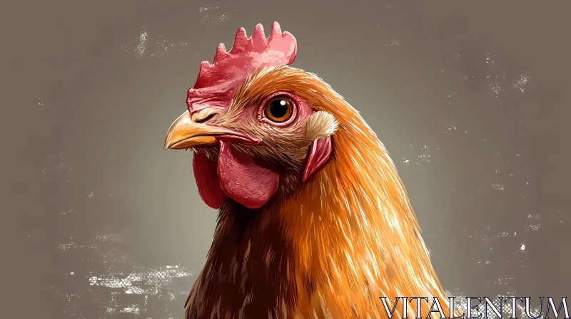 Intricate Chicken Illustration AI Image