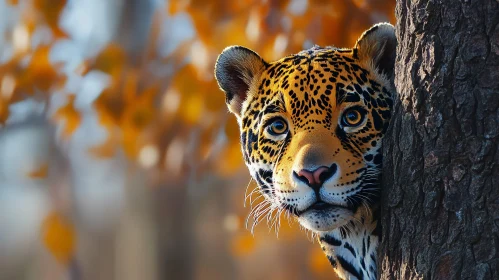 Camouflaged Leopard in Nature