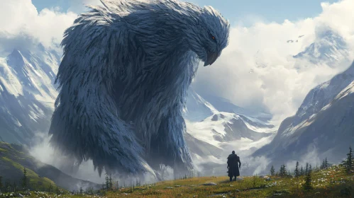 Feathered Giant in the Mountains