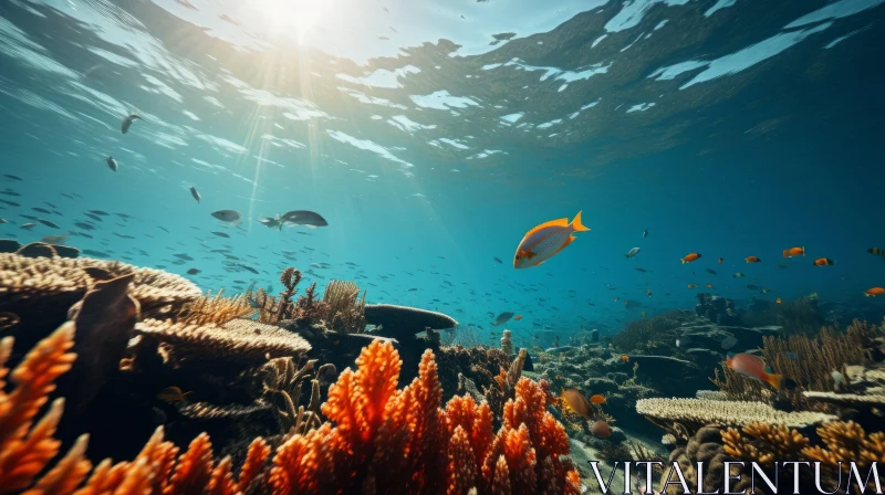 Coral Reef and Tropical Fish in Ocean View | Marine Life Photography AI Image