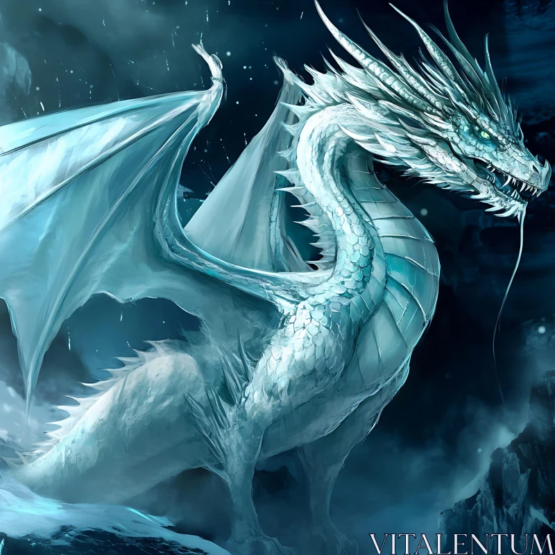 AI ART Frozen Dragon Artwork