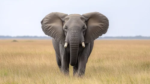 Elephant Portrait in Natural Habitat