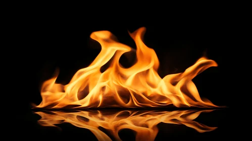 Dancing Flames and Reflections in the Dark