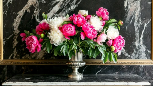 Luxurious Pink and White Peonies