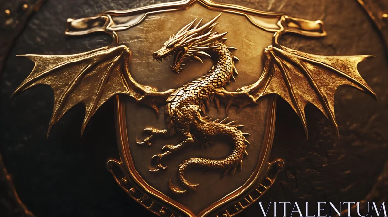 Dragon Heraldry Art AI Image