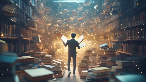 Enchanted Library Scene