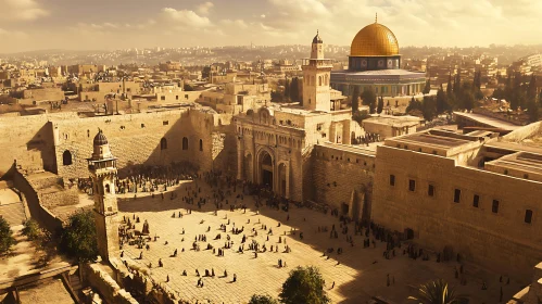 Jerusalem Panorama with Golden Dome