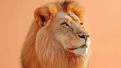 Lion with Regal Mane