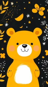 Playful Yellow Bear Art