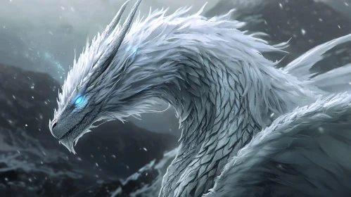 Winter Dragon Portrait