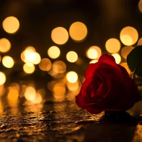 Romantic Rose with Bokeh Background