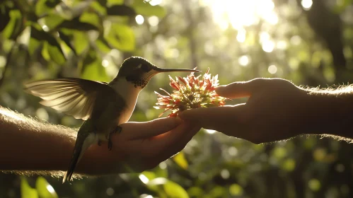 Delicate Bird and Gentle Hands