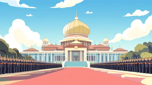 Cartoon Palace with Guard of Honor