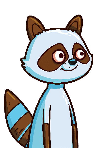 Cute Cartoon Raccoon Design POD Design