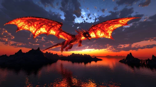 Dragon's Flight at Dusk