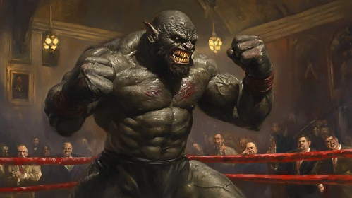 Orcish Boxer in the Boxing Ring