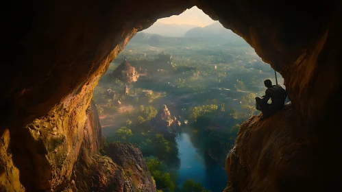 Scenic Valley Vista from Cave Entrance