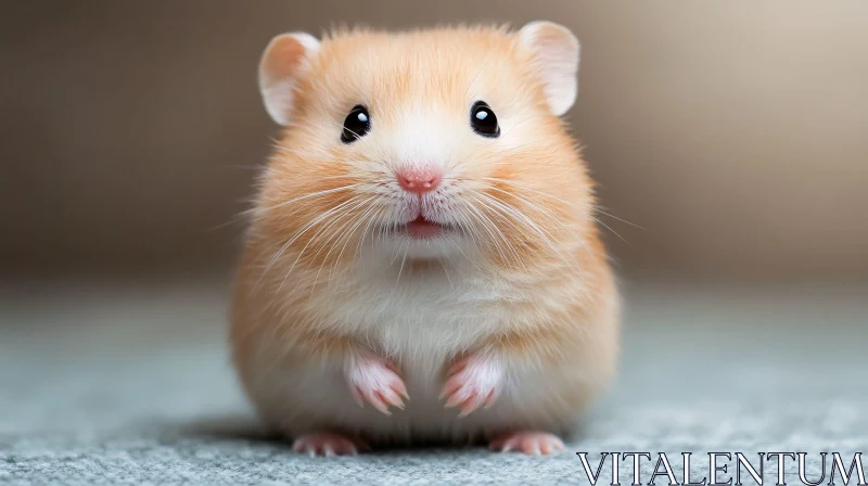 AI ART Charming Hamster Close-up