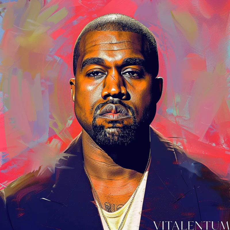 Abstract Digital Art of Kanye West AI Image