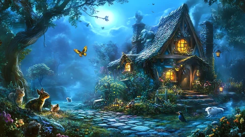 Moonlit Cottage Fairytale